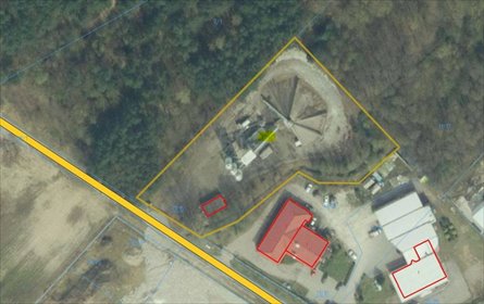 Działka z węzłem betoniarskim ELBA EMC 60 – 0,58 ha, uzbrojona działka Wola Łącka