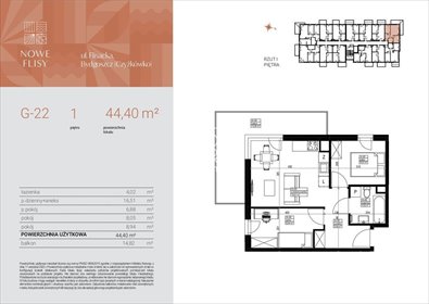 mieszkanie na sprzedaż 44m2 mieszkanie Bydgoszcz, Czyżkówko, Flisacka