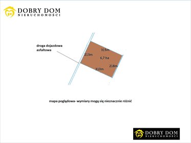 działka na sprzedaż 67000m2 działka Dobrzyniówka