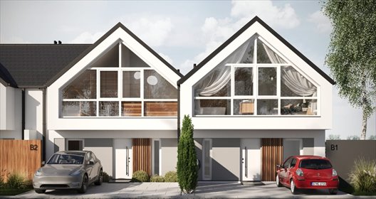 Nowoczesny skrajny segment 85 m2 z ogrodem w Łubnej dom Łubna, Janówek