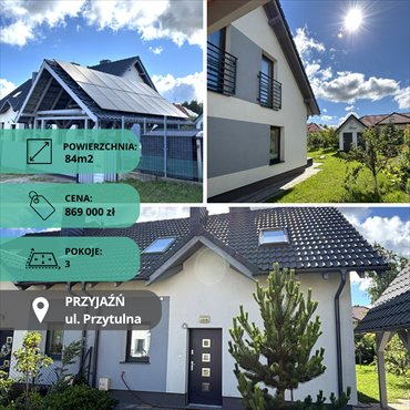 Przytulny dom 84 m² z garażem i tarasem zapraszam dom Przyjaźń, Przytulna