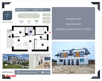 Nowe 3-pokojowe mieszkanie z balkonem, miejsca w cenie mieszkanie Siemianice, Miejska