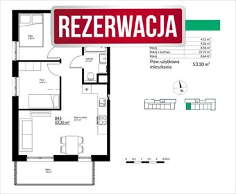 mieszkanie na sprzedaż 53m2 mieszkanie Kraków, Bieżanów-Prokocim, Bieżanów, Bieżanów