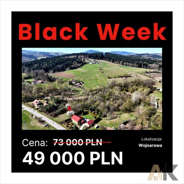 działka na sprzedaż 2600m2 działka Wojnarowa