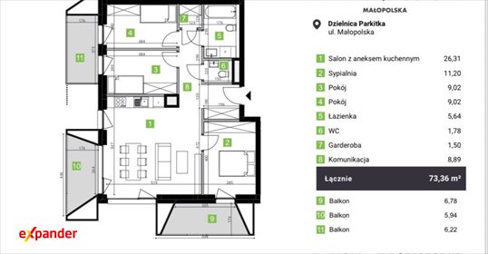 Nowoczesne 73 m² w Częstochowie z możliwością wykończenia mieszkanie Częstochowa, Małopolska