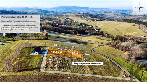 działka na sprzedaż 1049m2 działka Krużlowa Wyżna