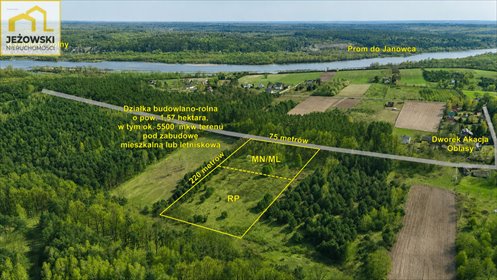 Przestronna działka 15 700 m² z możliwością zabudowy działka Oblasy