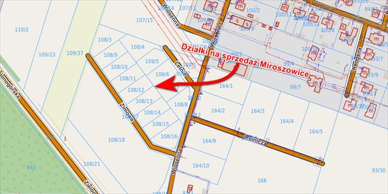 Atrakcyjna działka budowlano-usługowa 1000 m² w Miroszowicach. działka Miroszowice, Letnia