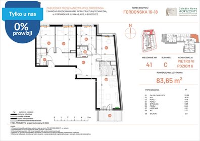 Nowoczesne 5-pokojowe mieszkanie z garażem i balkonem mieszkanie Bydgoszcz, Fordońska