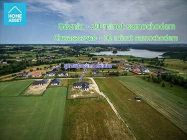 działka na sprzedaż 1000m2 działka Warzno, Górna