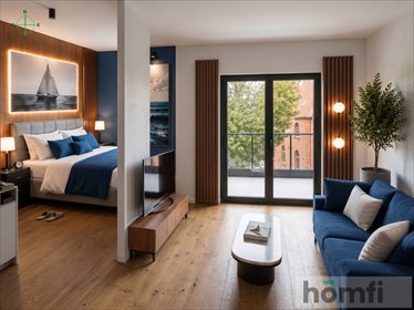 Polecam nowoczesny apartament 33 m² z balkonem nad Motławą mieszkanie Gdańsk, Śródmieście, Stępkarska