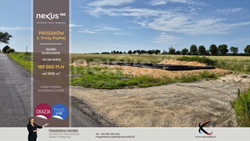 działka na sprzedaż 1000m2 działka Proszków