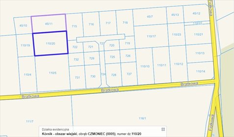 działka na sprzedaż 1442m2 działka Czmoniec