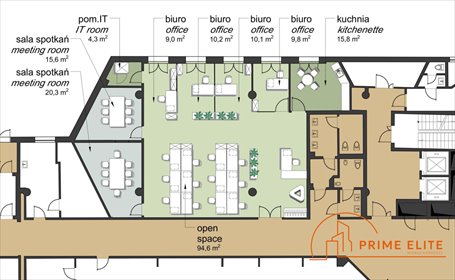 Biuro 203 m² w Żoliborzu z klimatyzacją zapraszam lokal użytkowy Warszawa, Żoliborz Sady Żoliborskie, Powązkowska