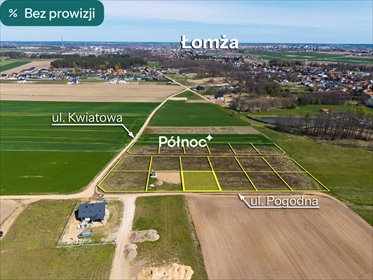 Działka budowlana 759 m² z widokiem, 5 min od Łomży działka Konarzyce, Kwiatowa