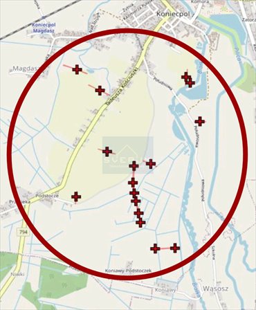 działka na sprzedaż 27089m2 działka Koniecpol, Kościuszki