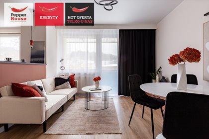 Nowoczesne 33,72 m² z balkonem, garderobą i pełnym wyposażeniem mieszkanie Gdynia, Grabówek, Komandorska