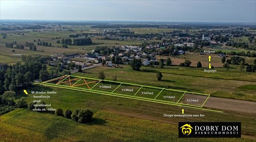 działka na sprzedaż 1148m2 działka Krypno Kościelne
