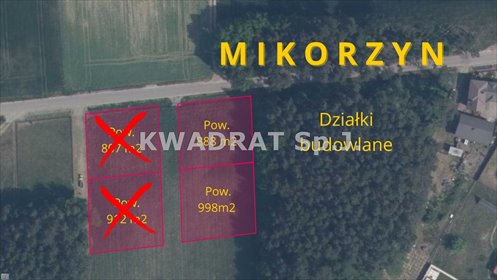 działka na sprzedaż 888m2 działka Mikorzyn