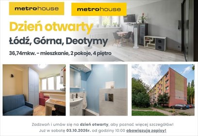 Mieszkanie 37 m² w Łodzi Górnej - polecam mieszkanie Łódź, Górna, Deotymy