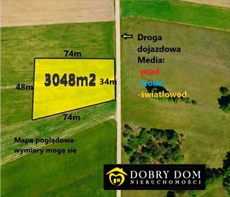Polecam dużą działkę 3048 m² z mediami i potencjałem rozwojowym działka Kobuzie