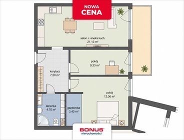 mieszkanie na sprzedaż 58m2 mieszkanie Poznań, Grunwald, Grunwald, Ziębicka