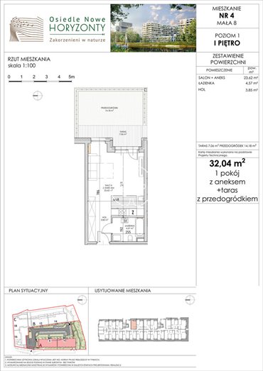 mieszkanie na sprzedaż 32m2 mieszkanie Bydgoszcz, Fordońska