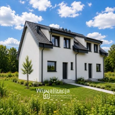 Nowoczesny bliźniak 86 m² w Mnichowie (spokojna okolica) dom Mnichowo