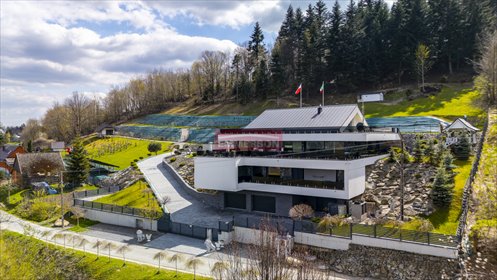 Luksusowa rezydencja 960 m² z prywatnym lasem i panoramicznymi tarasami dom Myślenice, Chełm