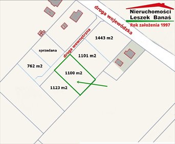 działka na sprzedaż 1100m2 działka Robakowo