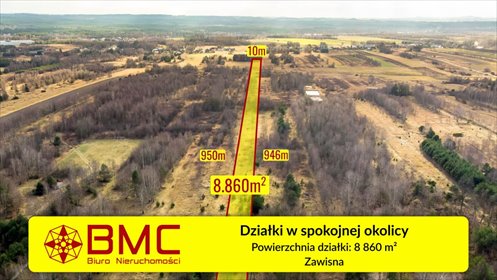 działka na sprzedaż 8860m2 działka Zawisna
