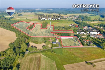 Działka 99 100 m² z magazynem i mieszkaniem - zapraszam działka Ostrzyce