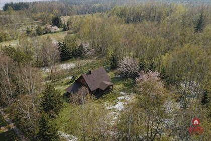 Urokliwy dom z bali w otoczeniu lasu, 6991 m² działki dom Skrybicze