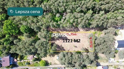 Działka budowlana 1121 m² z warunkami zabudowy i lasem działka Skierniewice, Mandarynkowa