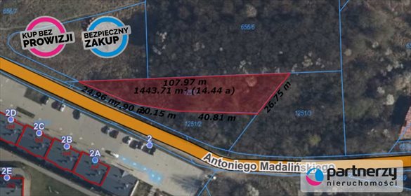 Działka budowlana na sprzedaż Gdańsk, Ujeścisko, Antoniego Madalińskiego 1 447m2 Foto 2