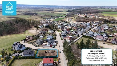 działka na sprzedaż 688m2 działka Mrzezino, św. Józefa