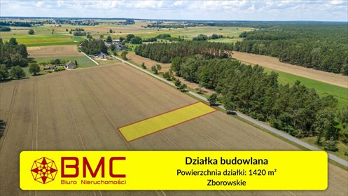 działka na sprzedaż 1420m2 działka Zborowskie, Dolna