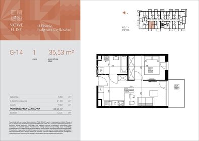 mieszkanie na sprzedaż 37m2 mieszkanie Bydgoszcz, Czyżkówko, Flisacka