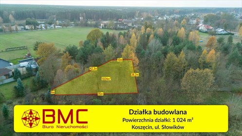działka na sprzedaż 1024m2 działka Koszęcin, Słowików