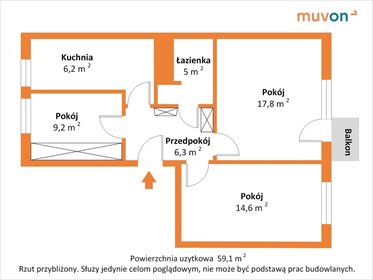mieszkanie na sprzedaż 59m2 mieszkanie Kielce, Konstantego Ildefonsa Gałczyńskiego