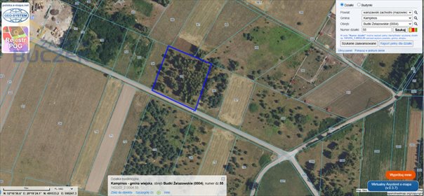 Na sprzedaż działka budowlana 5370 m² z mediami i dużym potencjałem działka Budki Żelazowskie