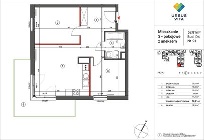 mieszkanie na sprzedaż 59m2 mieszkanie Warszawa, Ursus, Herbu Oksza