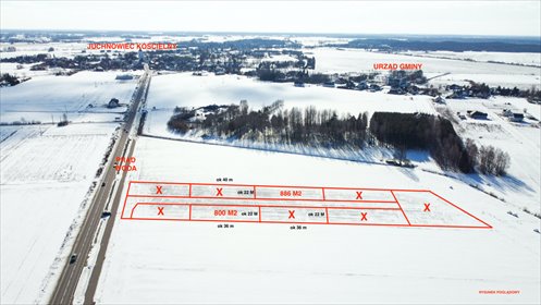 działka na sprzedaż 800m2 działka Juchnowiec Kościelny