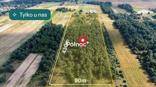 Działka rolna 3,86 ha w Czepurce, media, lasy działka Czepurka