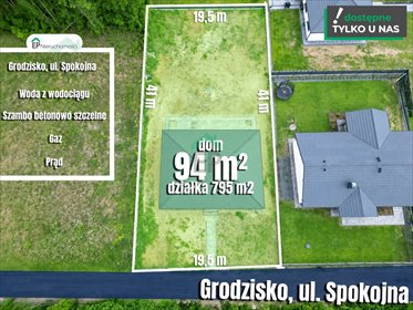 Nowy dom 94 m2 z kominkiem i tarasem w Grodzisku dom Grodzisko