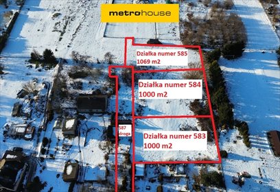 działka na sprzedaż 1000m2 działka Zaleskie