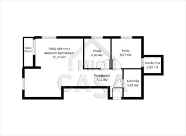 Polecam nowoczesne 3-pokojowe mieszkanie 56,54 m² w Rumi mieszkanie Rumia, Jęczmienna