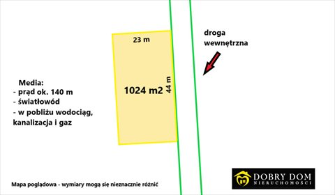 działka na sprzedaż 1024m2 działka Osowicze