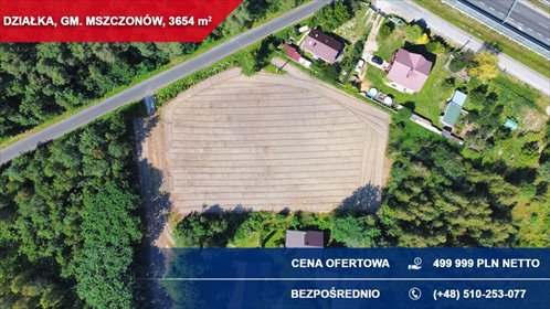 działka na sprzedaż 3654m2 działka Adamowice, leśna