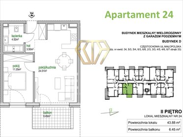 Nowoczesne mieszkanie z balkonem w Parkitce – bez prowizji! mieszkanie Częstochowa, Parkitka